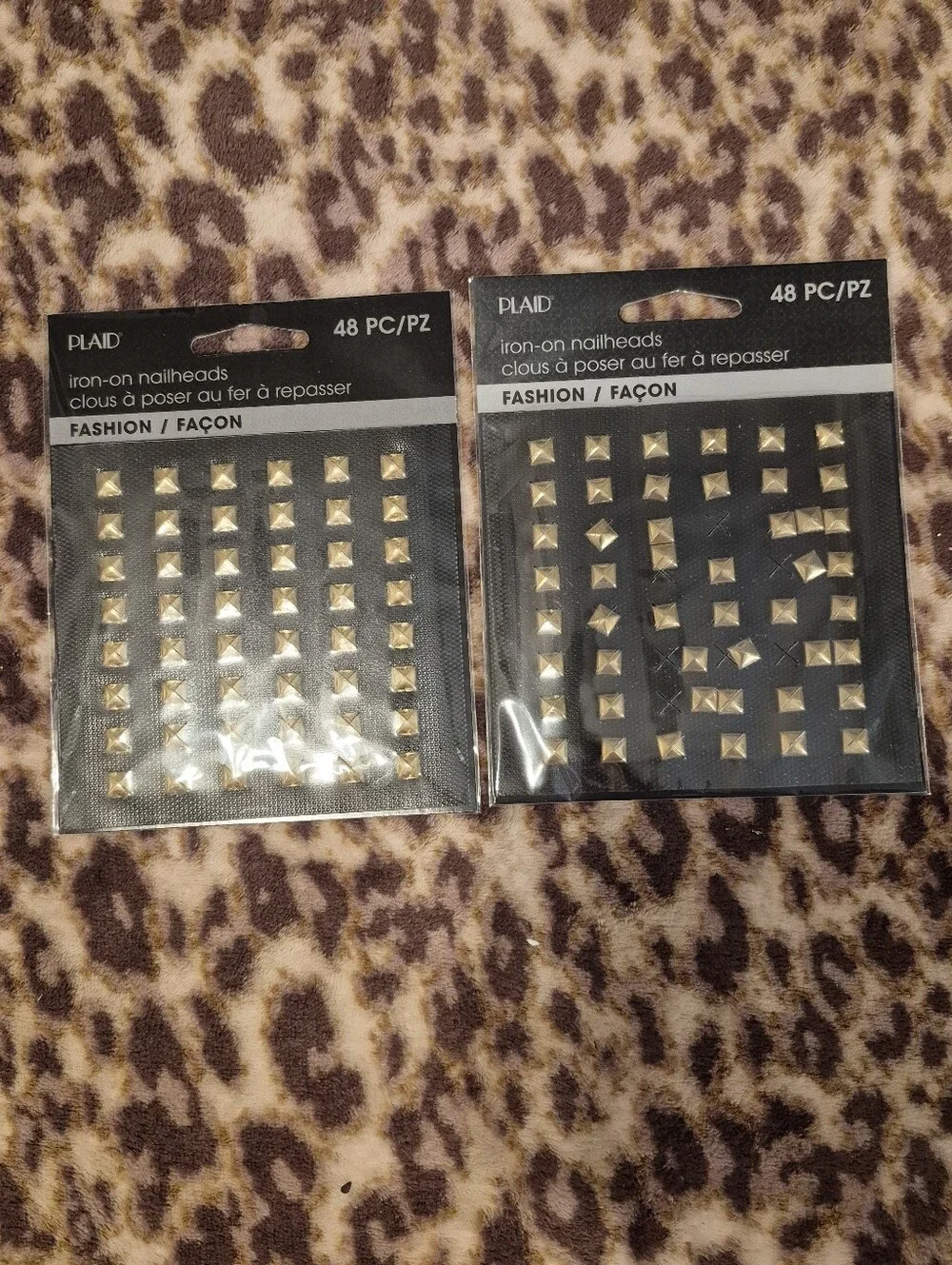 Plaid Crafts Iron-On Studs & Nail Head 7 Packs NWT